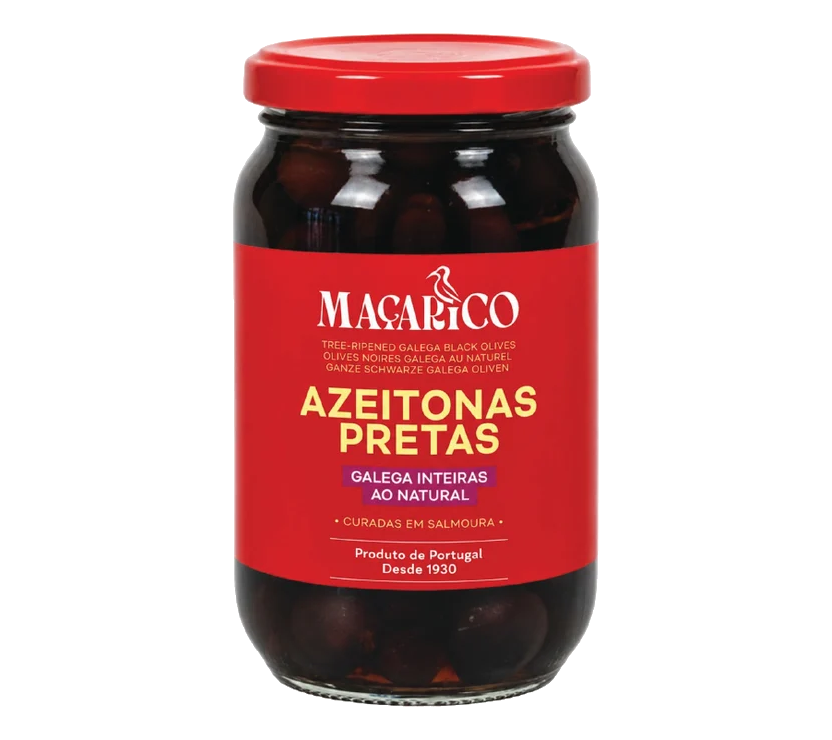 Whole Natural Galega Black Olives 210 g